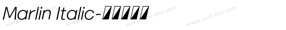 Marlin Italic字体转换